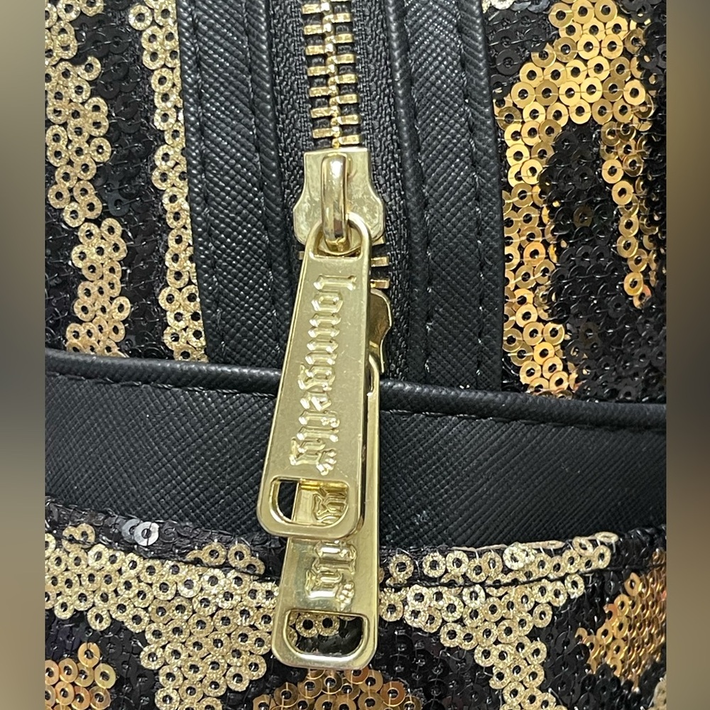 Loungefly DisneyParks Leopard Sequin mini backpack - Picture 5 of 6